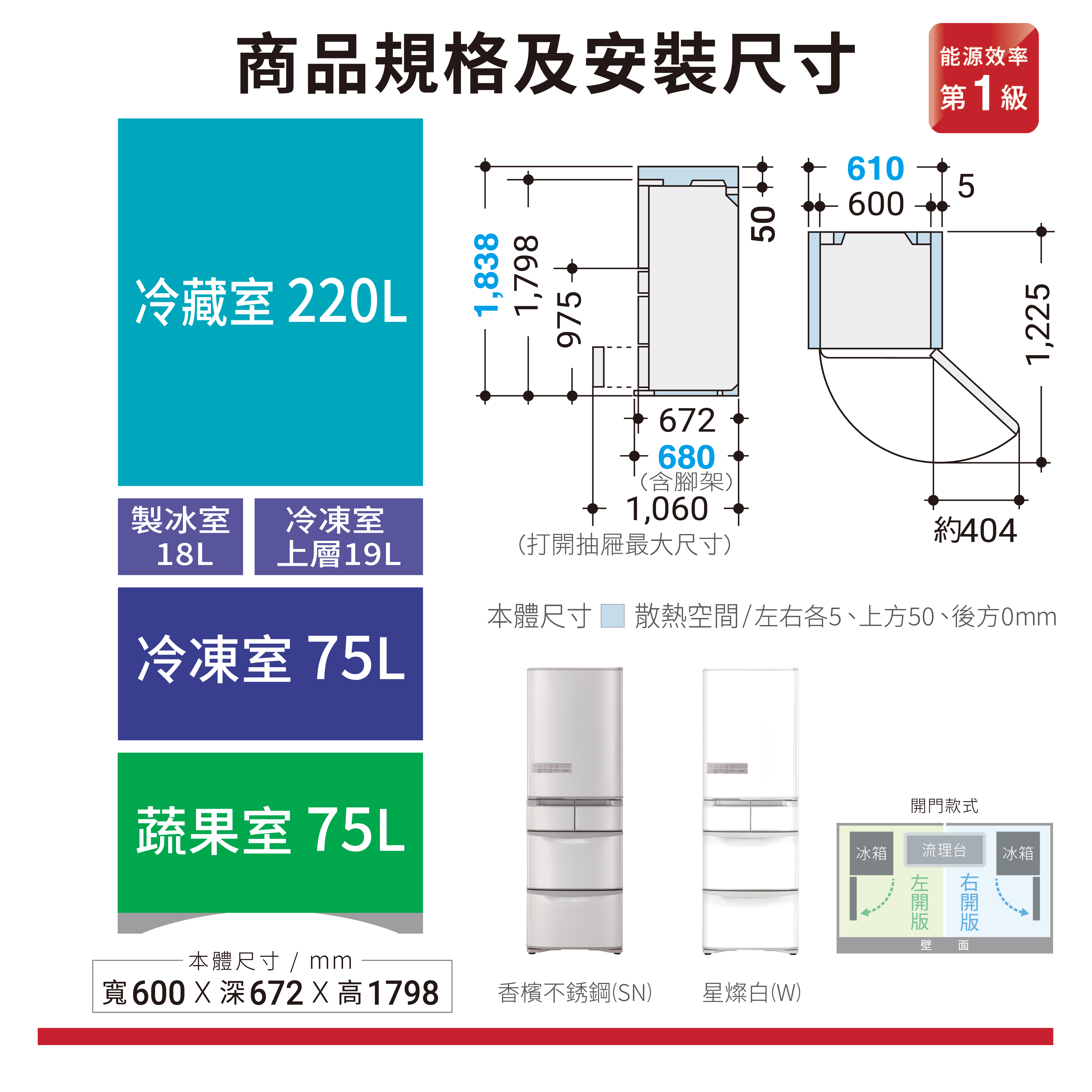 五門左開特仕版 R-S42NJL